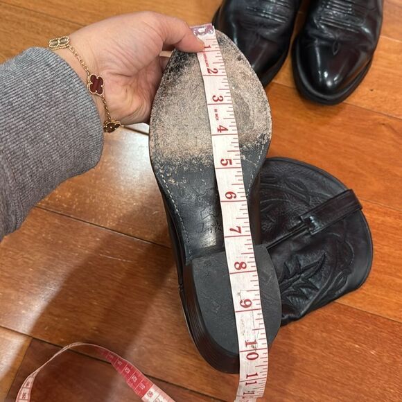 Tony Lama Vintage Boots Mens Black Western Embroidered Cowboy VM2993 size 7.5D - Picture 16 of 16